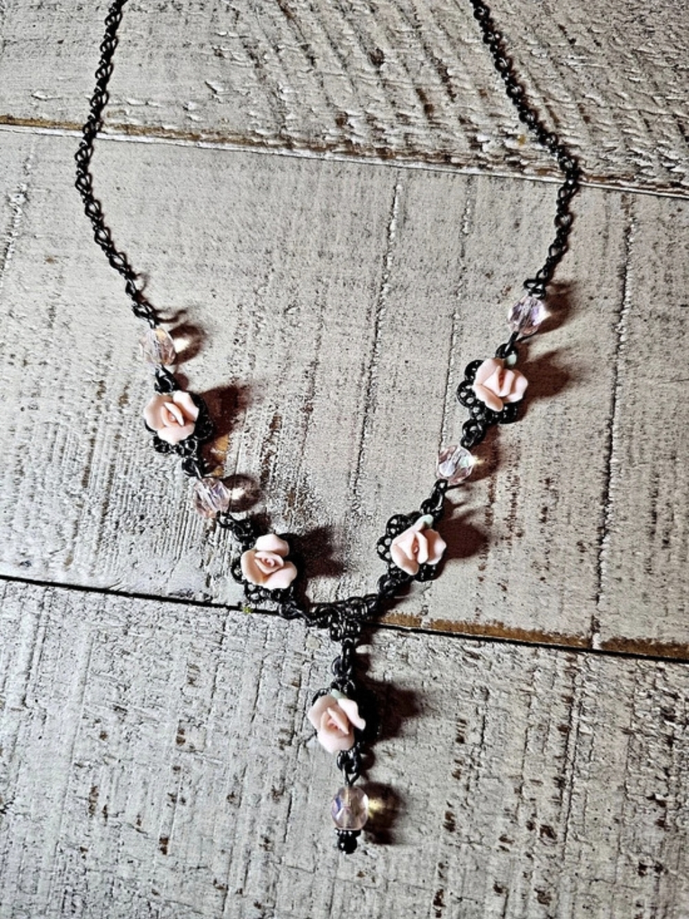 1928 Jewelry Co Vintage Bundle Romantic Pink Porcelain Rose Necklace 🌸 NWT - Picture 4 of 10